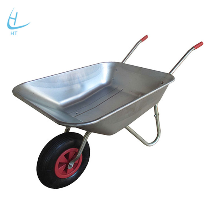 Functions of farm tools wheelbarrow with brake, garden wheelbarrow