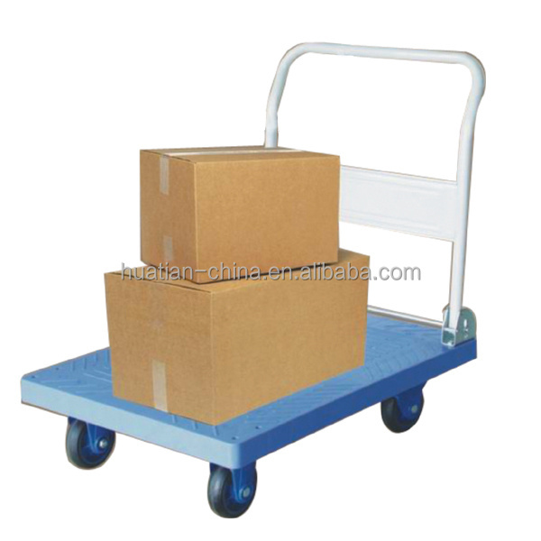 Heavy duty industrial 300kg four wheels folding platform hand truck trolley