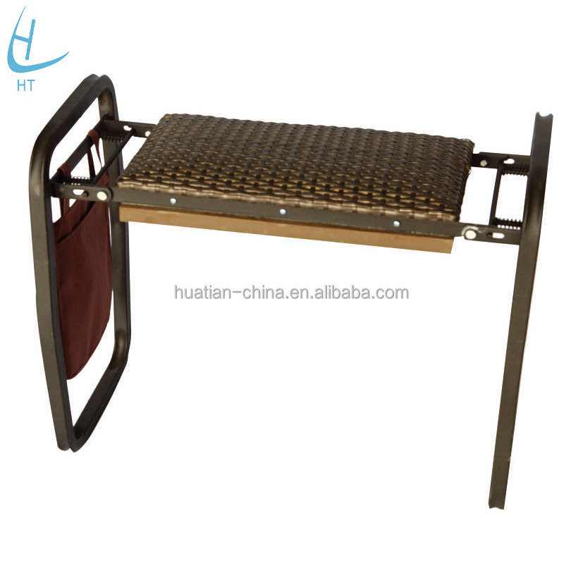 Folding garden seat and kneeler,garden tool