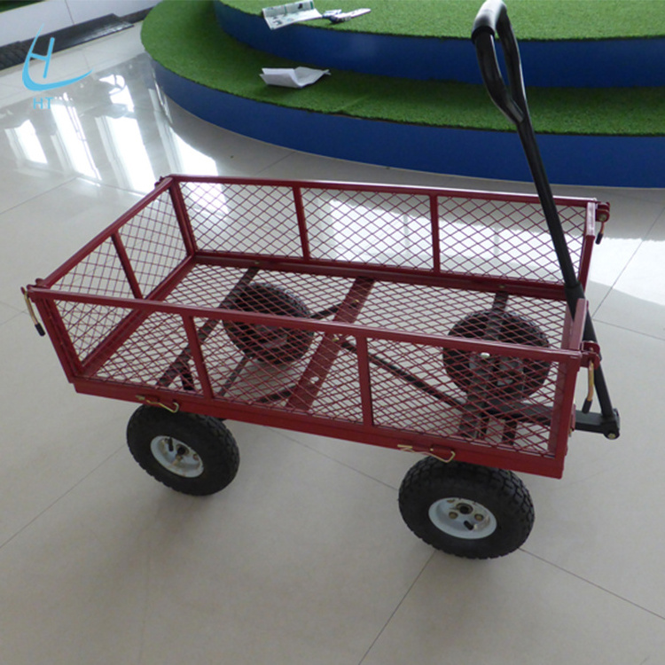 Free sample top selling foldable wagon trolley cart for garden