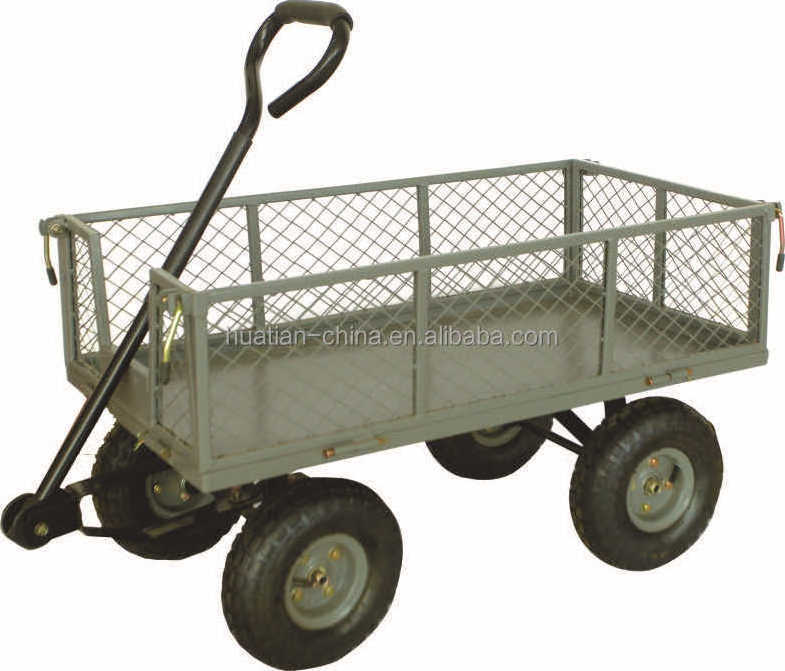 300KG Steel Utility Garden Tool Cart TC4211C, Folding garden wagon utility trolley