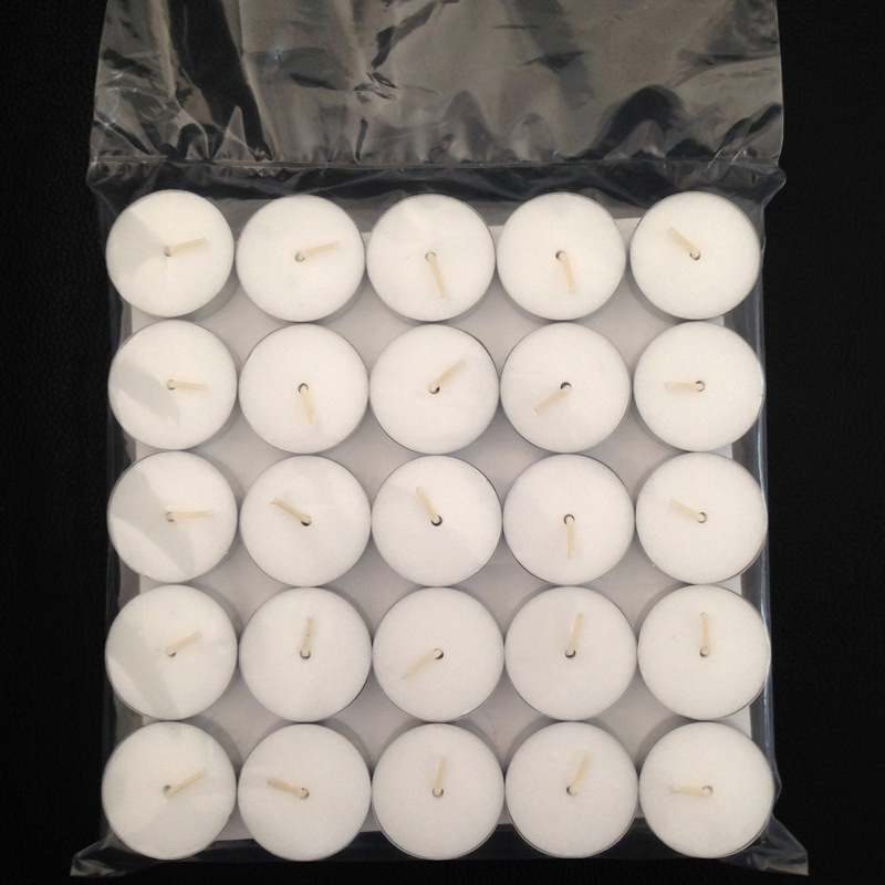 Factory Direct Selling Paraffin Wax 8 Hours Burning Unscented Tea Lights 100/pkg White Tealight Candles For Birthday Gift