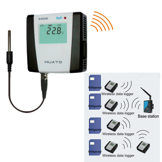 Wireless thermometer data logger monitor  system solution for freezer warehouse