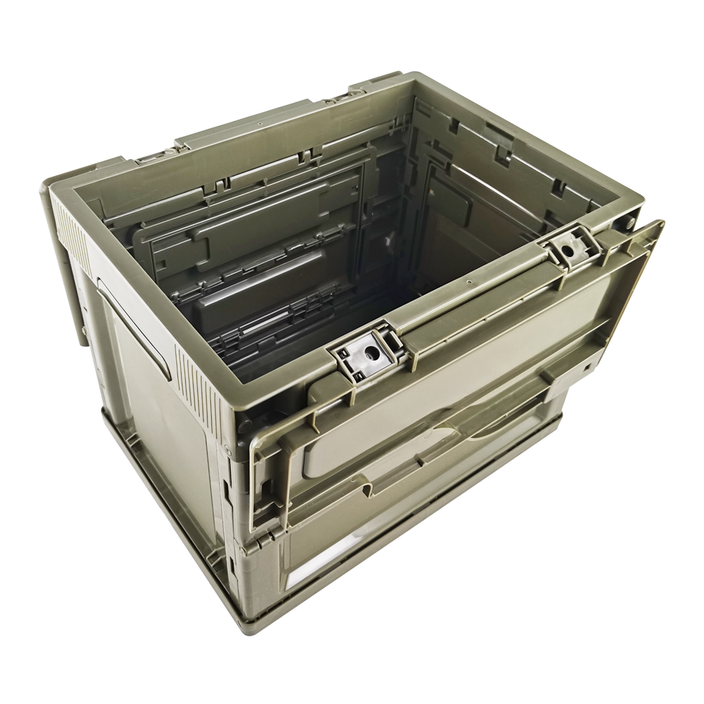 2022 Folding crate plastic trolley camping shipping collapsible storage crate for logistics transport