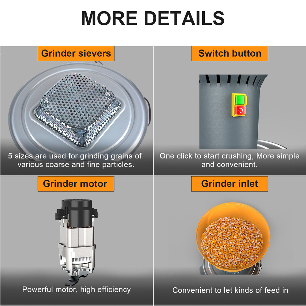 Farm Home Electric Grinder 50L Grain Mill Grinder Corn Grinder For Chicken Feed