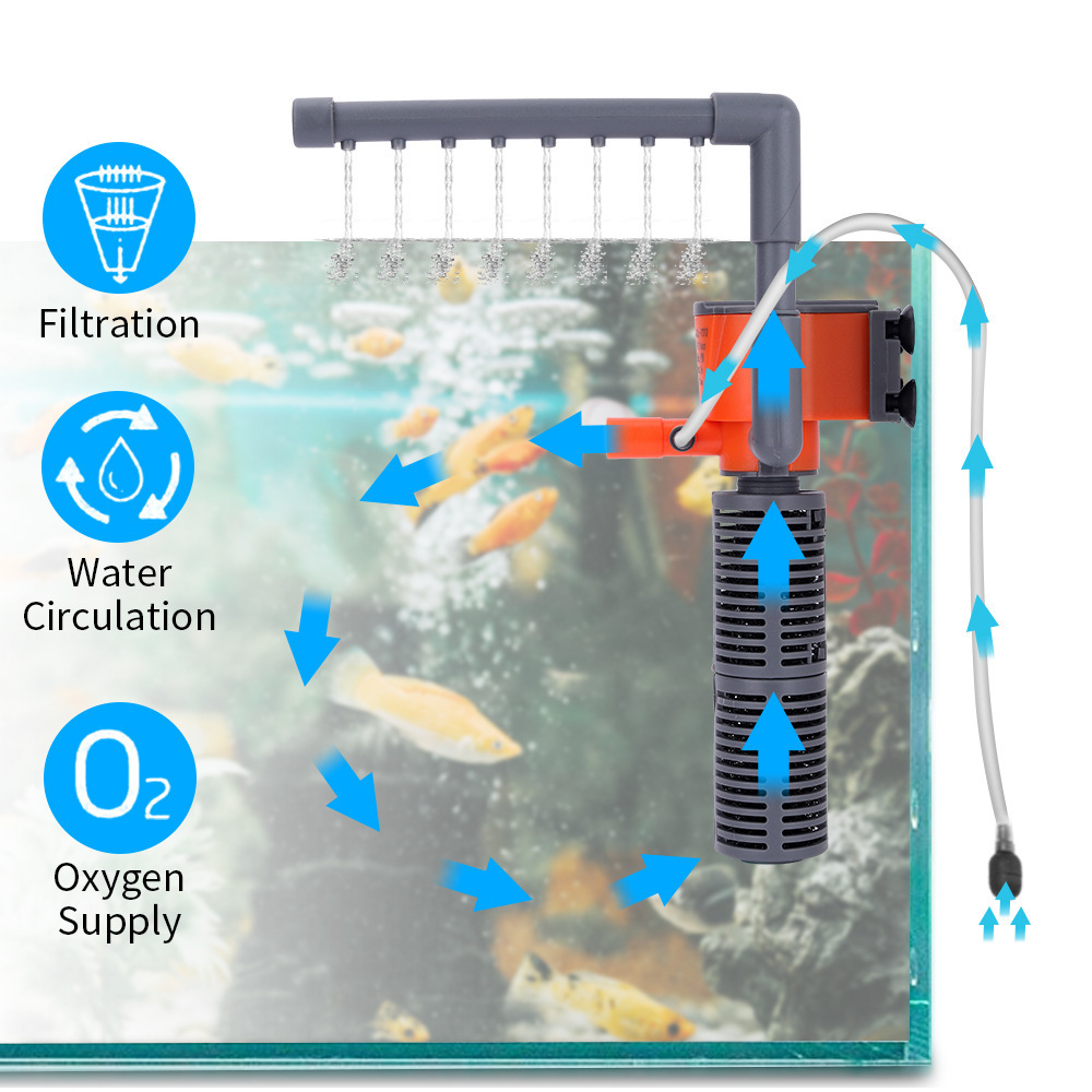 Aquarium Filter Water Pump XL-666 Fish Tank Water Circulation System Oxygen Charging Water Filtering