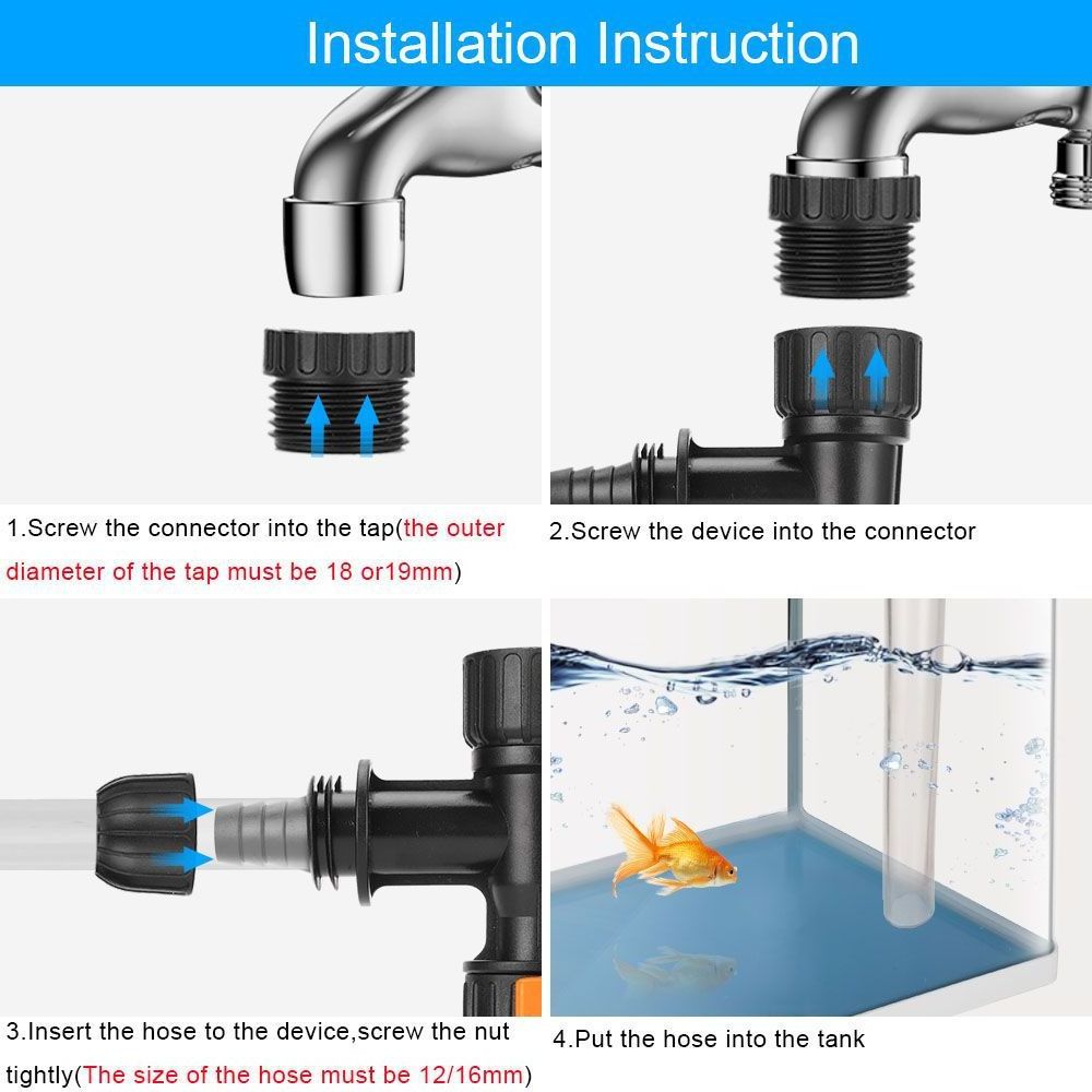 Automatic Fish tank Cleaning tool Water Changer Kit