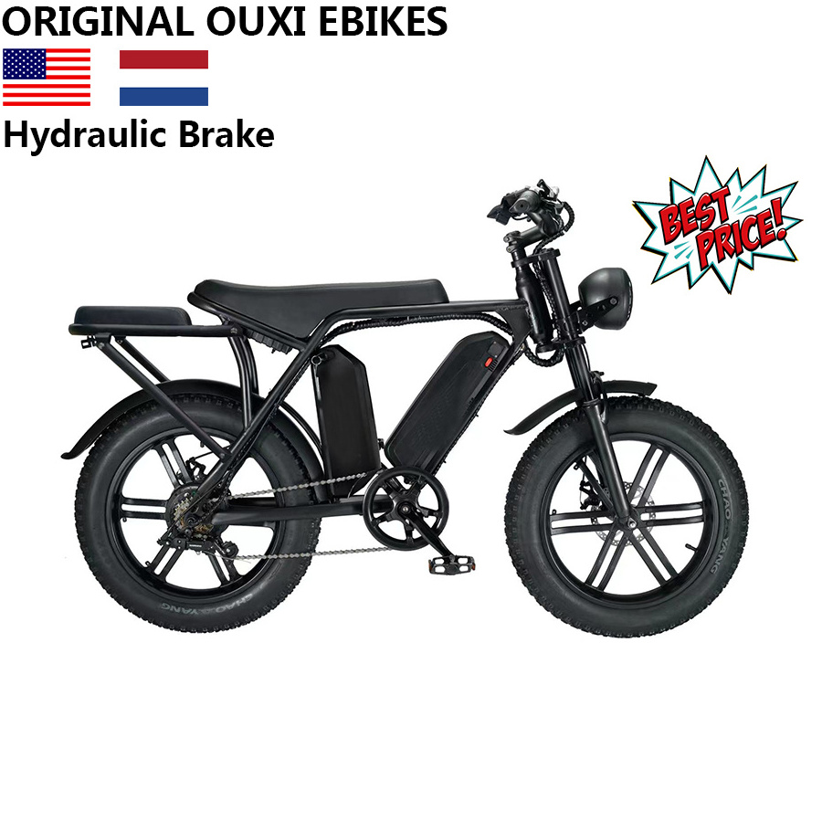 Double battery 30ah fat e-bike Ouxi Original V8 2.0 Fat tire e-bike in EU warehouse fat e-bicycle 750w 250w electric fat bike