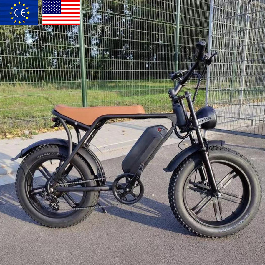 Original electric fatbikes 750w available in EU USA 20inches electric fat bike for adults Ouxi V8 fattire ebike 7 speed