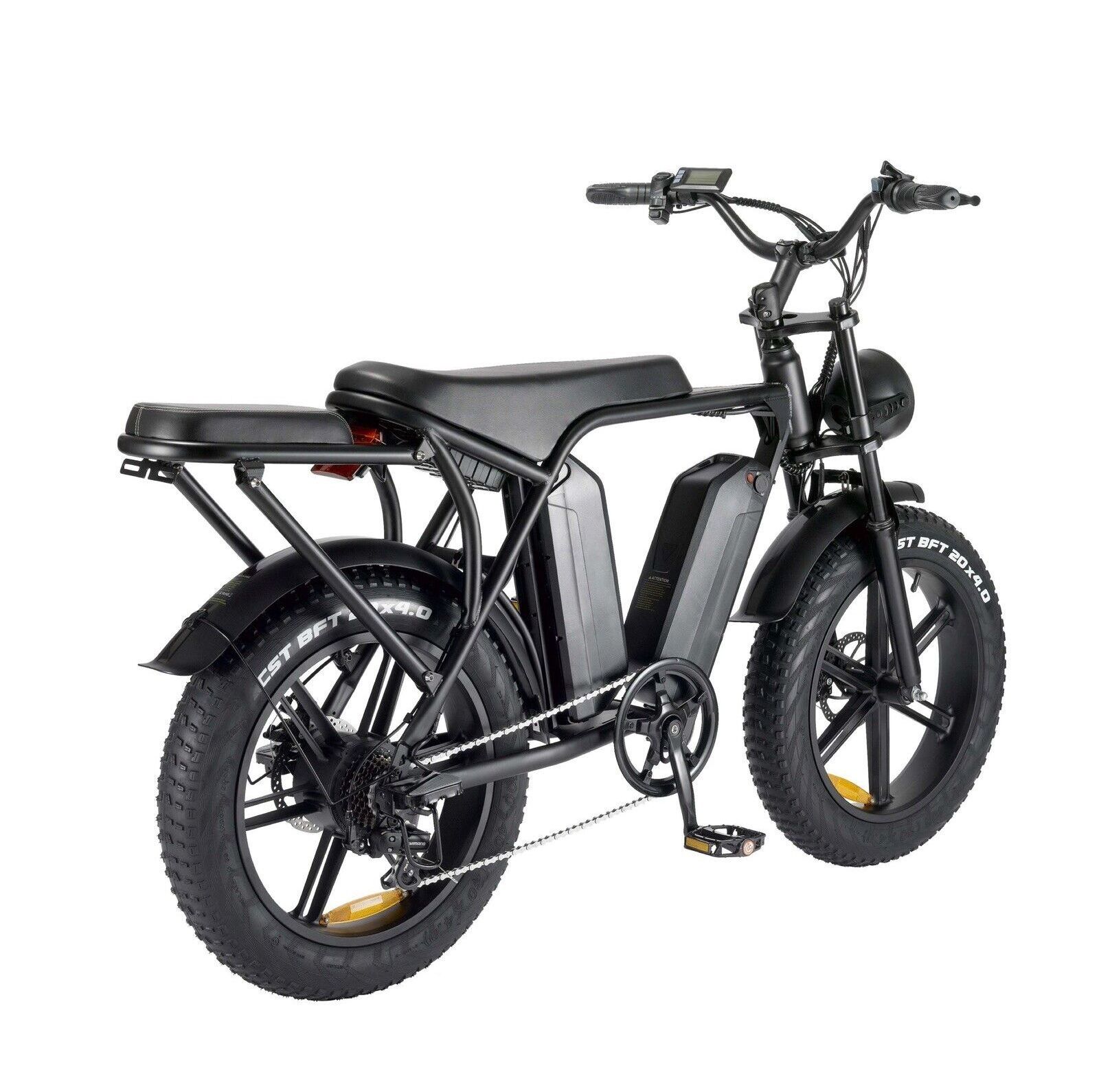 OUXI V8 Dual Battery Ready to Ship US EU warehouse Double Battery E bike with Rear Seat Fat Tire E bike Fatbike 250w