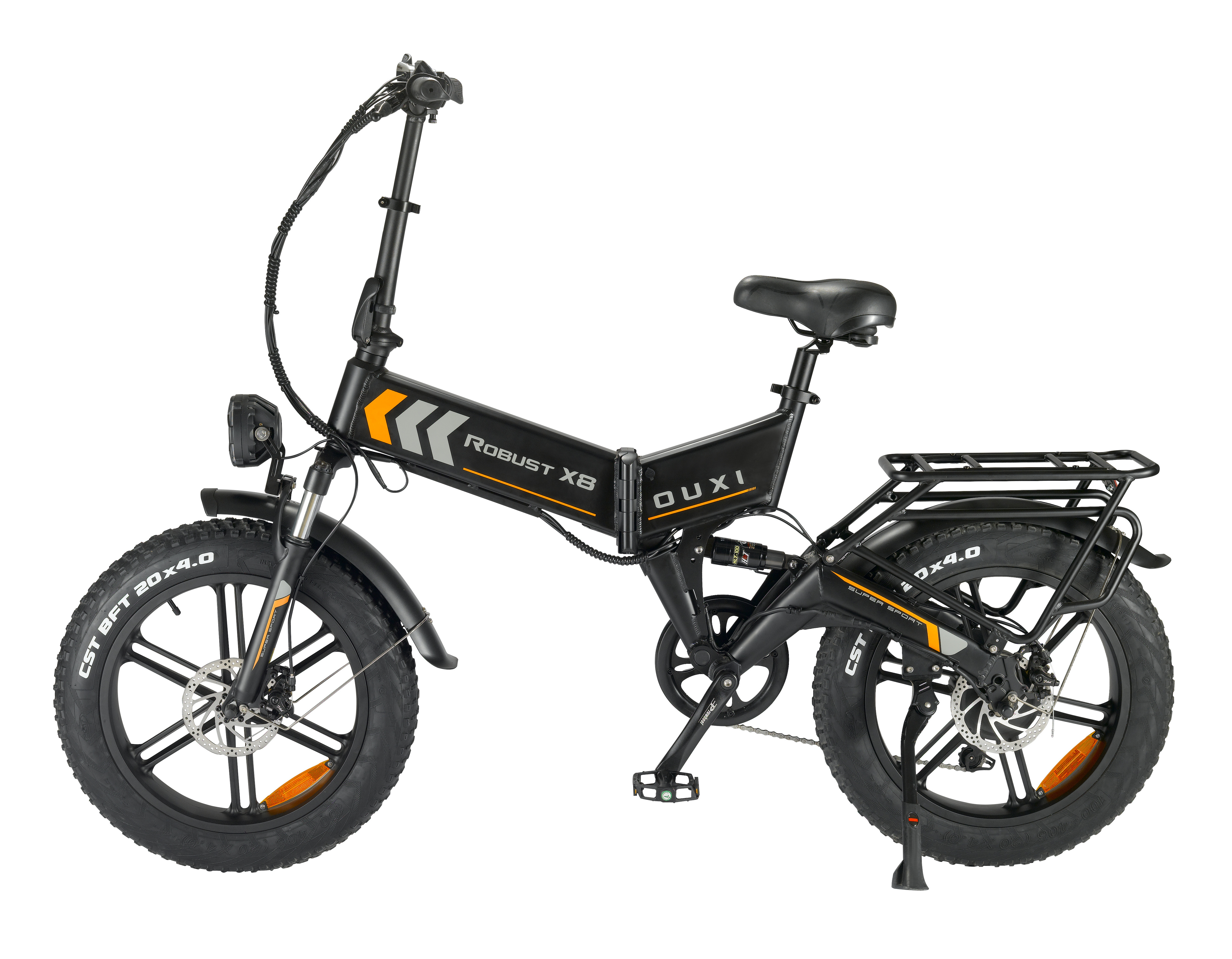 New Model Ouxi X8 20 Inch Folded Ebike Long Range 500W 15Ah Electric Fat Tire Mountain Snow Bike Full Suspension Eu Warehouse