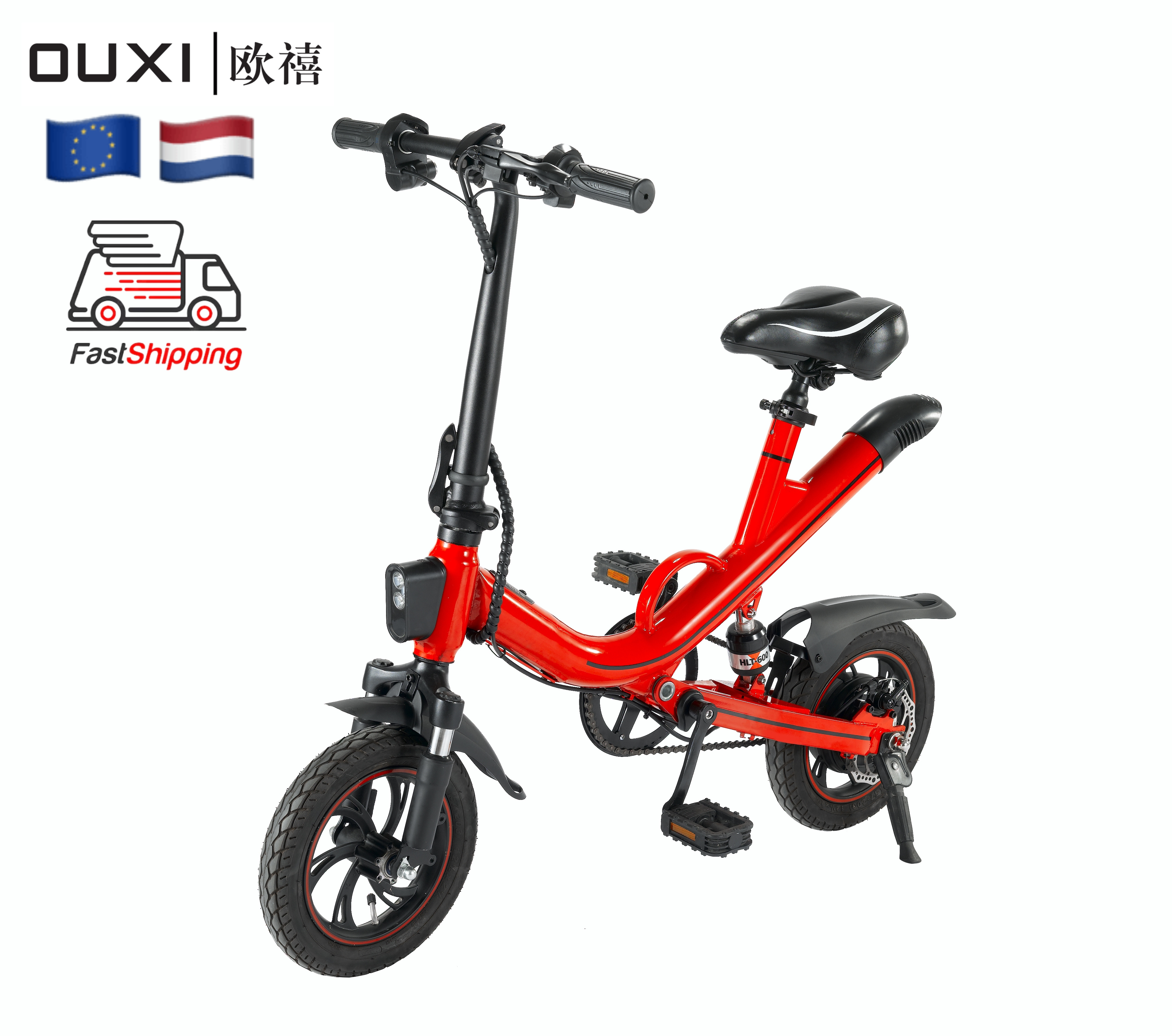 EU Dutch warehouse new arrival OUXI V1 folding electric bike with hidden battery mini 12/14inch foldable e-bike 250w urban ebike