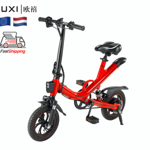 EU Dutch warehouse new arrival OUXI V1 folding electric bike with hidden battery mini 12/14inch foldable e-bike 250w urban ebike