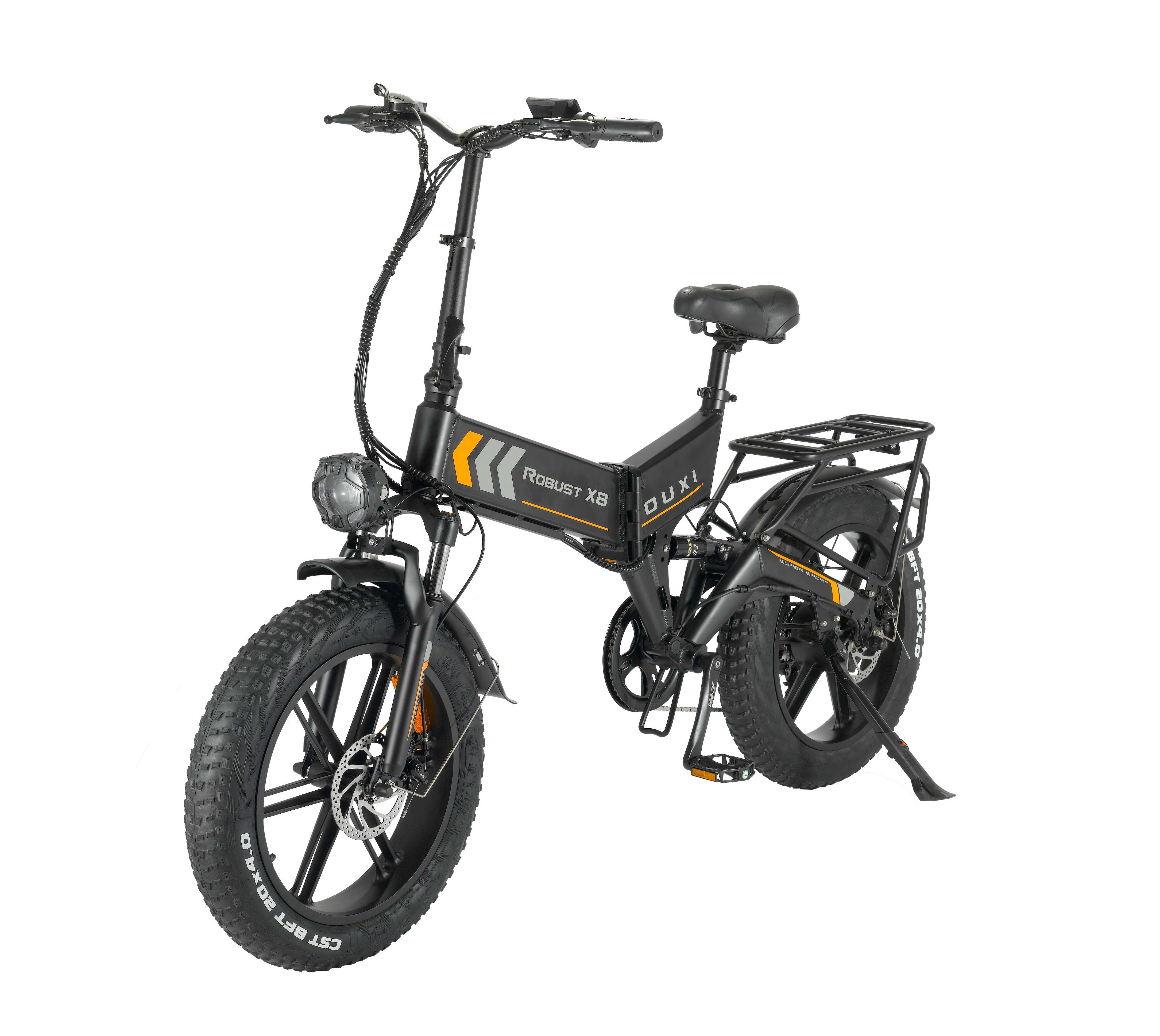 New Model Ouxi X8 20 Inch Folded Ebike Long Range 500W 15Ah Electric Fat Tire Mountain Snow Bike Full Suspension Eu Warehouse