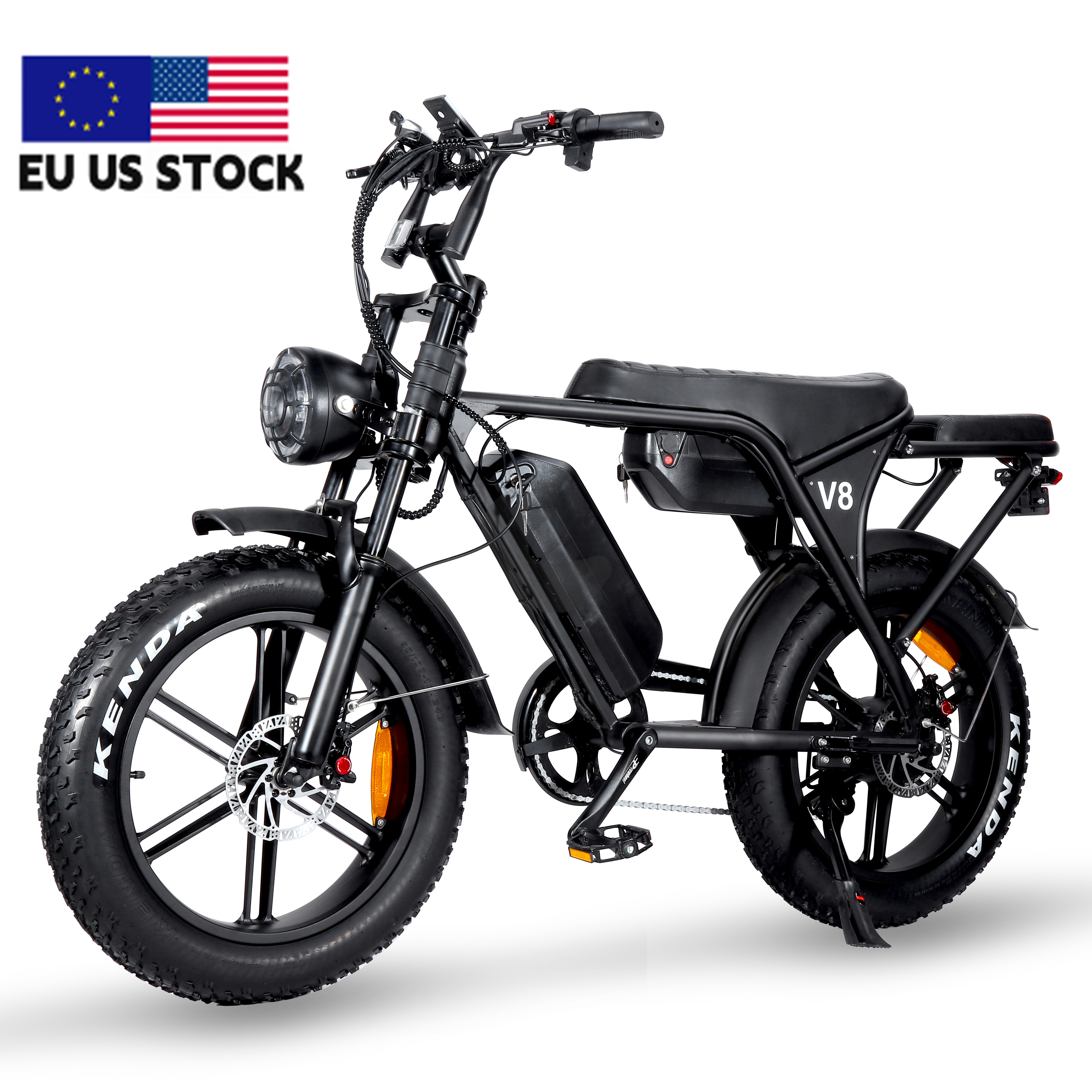 Ouxi V8 Aluminum Alloy 500W 48V 15Ah Dual batteries Dual Motors Full Suspension Fat Ebike electric bike