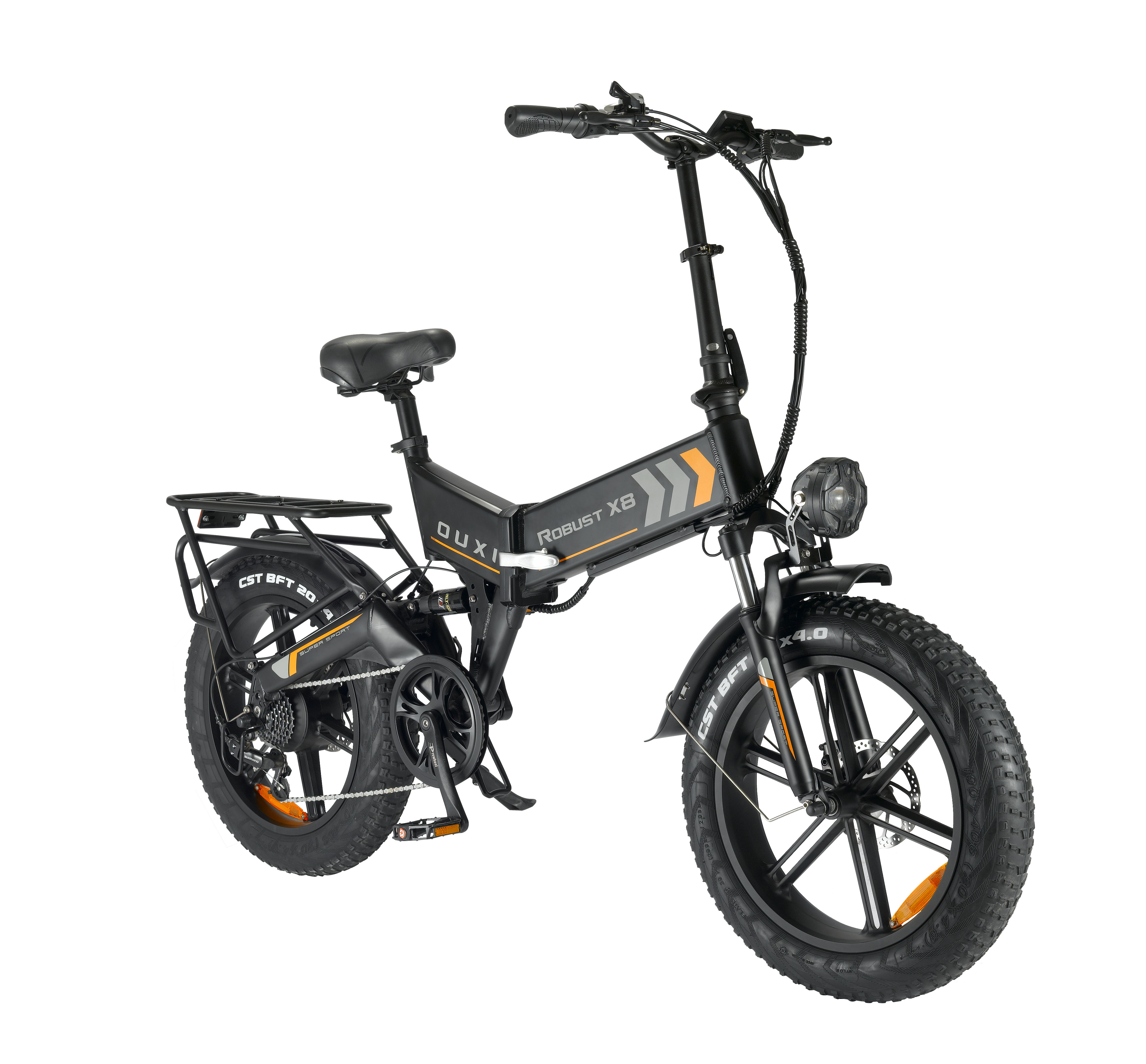 New Model Ouxi X8 20 Inch Folded Ebike Long Range 500W 15Ah Electric Fat Tire Mountain Snow Bike Full Suspension Eu Warehouse