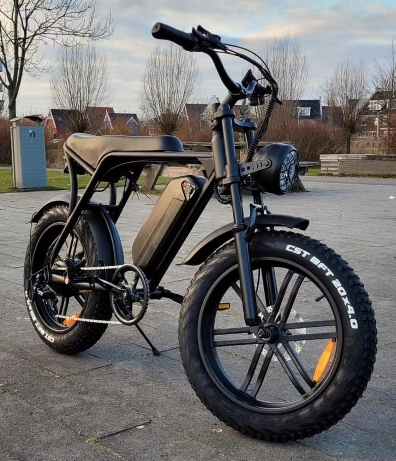 Ouxi V8 Electric Fat Bike 20 Inches Fat Tire Ebike Available in EU USA Steel Lithium Battery 48V 7 Speed electric city bike