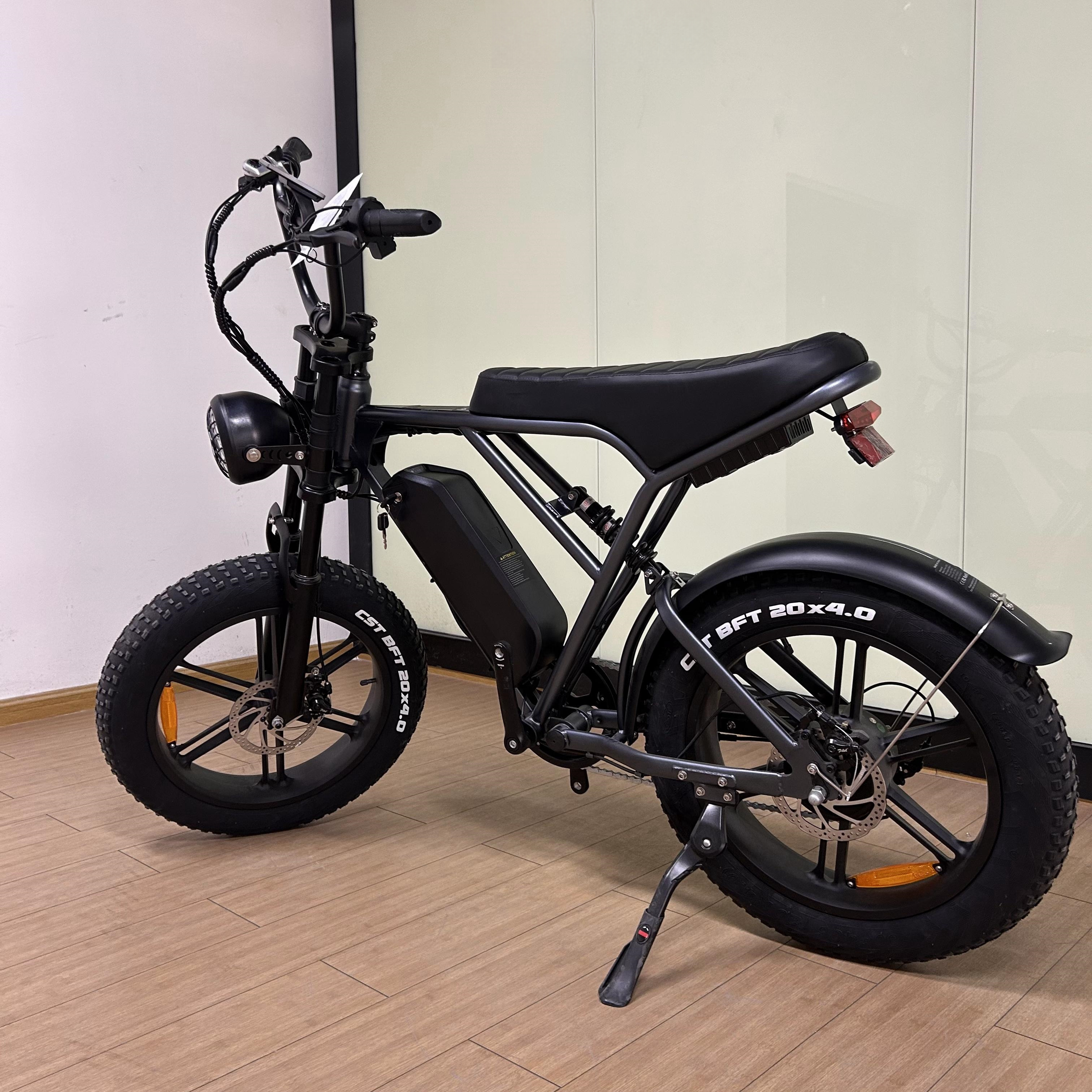 Original OUXI V8 2.0 Full Suspension Ebike Electric Fat Tire Bike Elektrisch Fatbike 1000W E-bike 48V Fat Bike for Adults