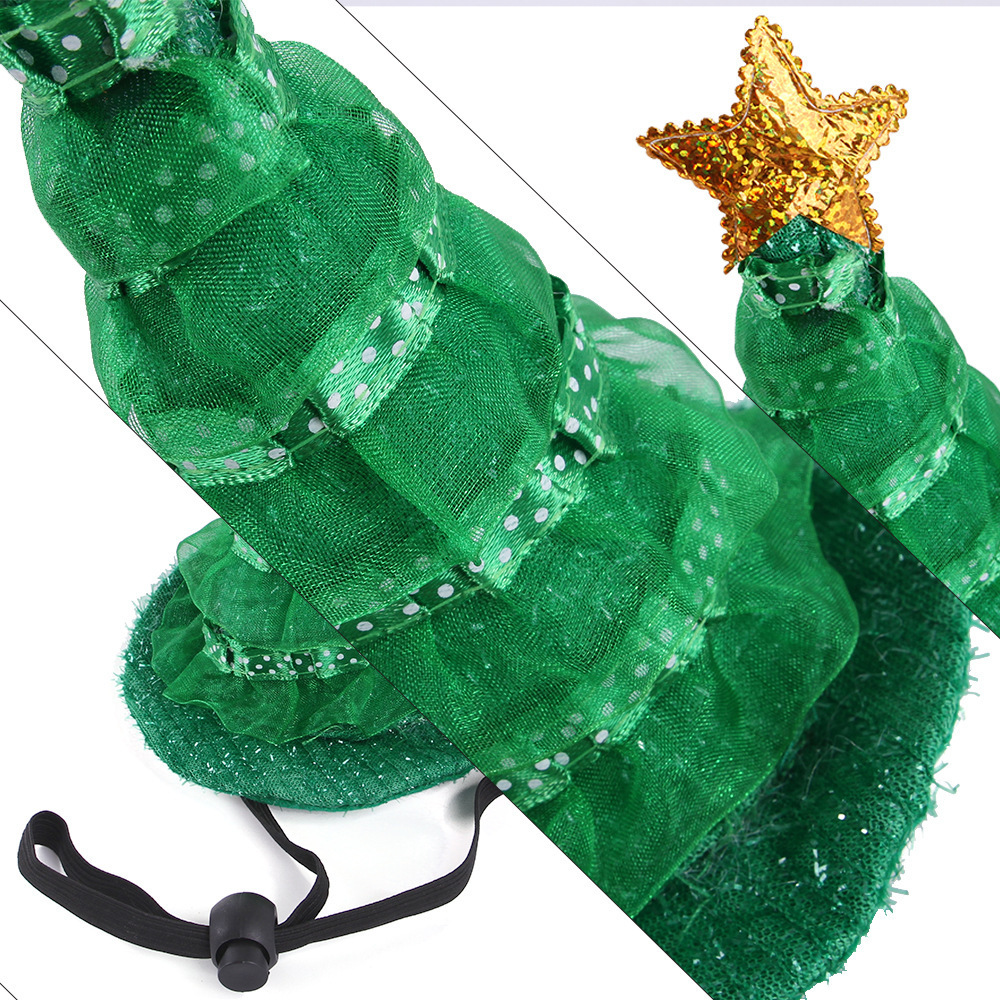 Wholesale Hot Christmas tree party star hat for pet dog cat