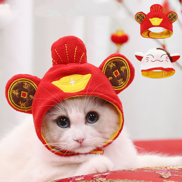 Wholesale warm mini small dog accessories small winter hat for cat pet