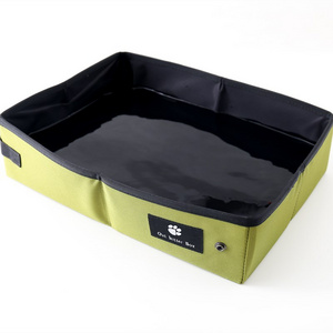 Wholesale waterproof oxford foldable travelling portable cat litter box