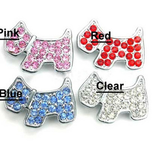 Wholesale stocked zinc alloy dog charms for DIY collar and jewelry making