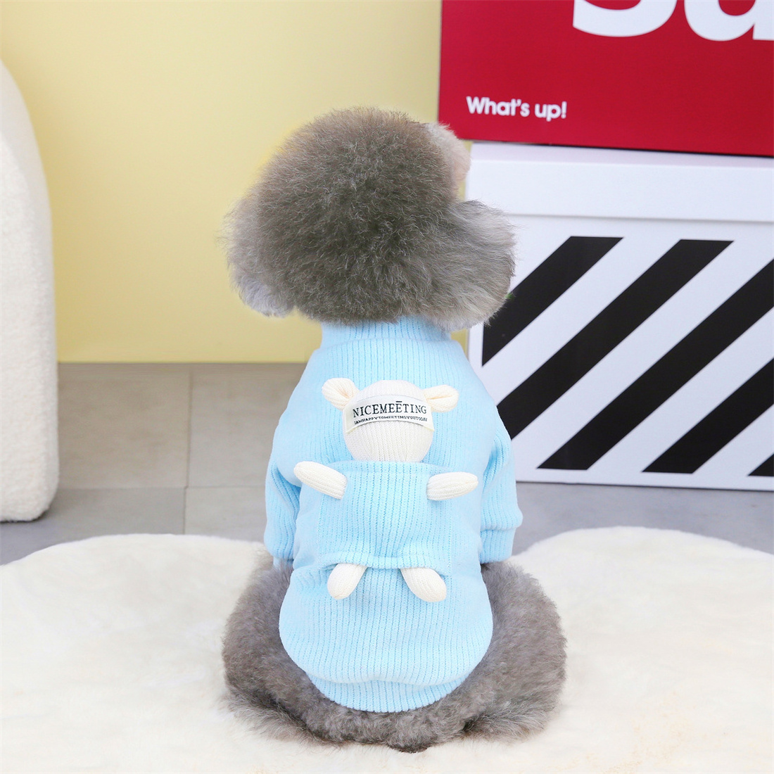 Dog Clothes Autumn Winter Pet Apparel Teddy Cat Winter Pet Clothes Thickened New Style 23 Bear Sweater