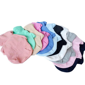 High quality cotton pet dog blank hoodie clothes with pocket