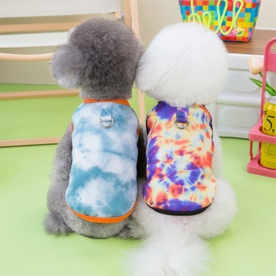 Dog Clothes 2023 Autumn Winter New Pet Apparel Teddy Pomeranian Cute Pet Dog Clothes Multi-color Bright Vest