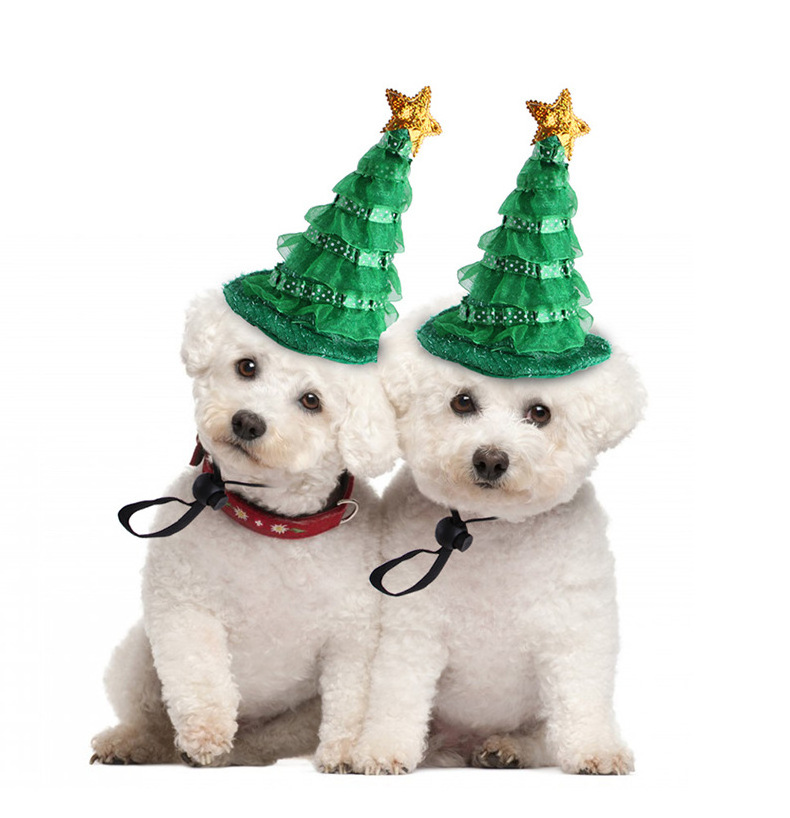 Wholesale Hot Christmas tree party star hat for pet dog cat