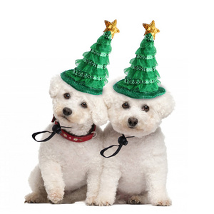 Wholesale Hot Christmas tree party star hat for pet dog cat