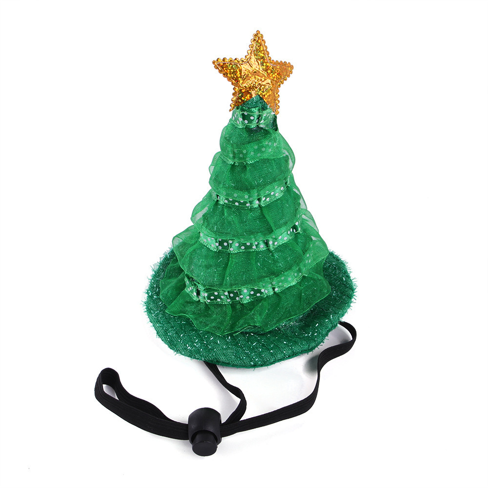 Wholesale Hot Christmas tree party star hat for pet dog cat