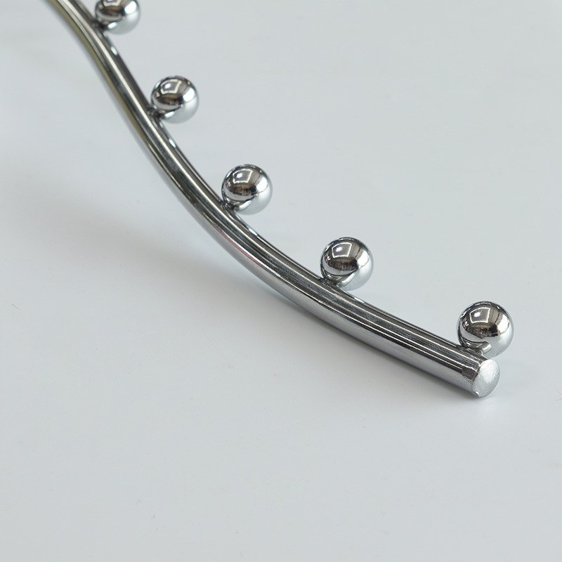 Metal Chrome Wall-Mounted Display Hook with Beads