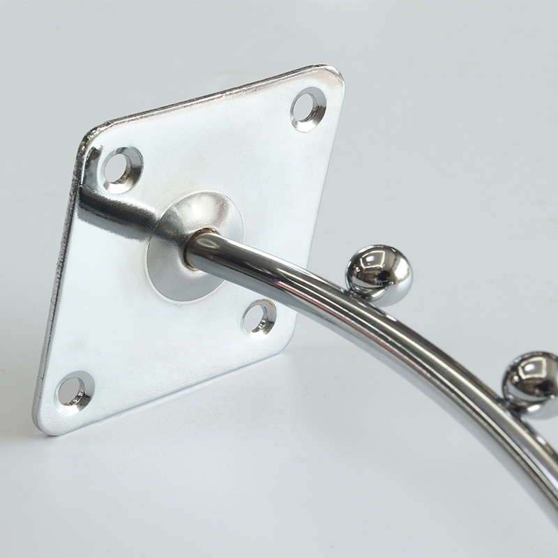 Metal Chrome Wall-Mounted Display Hook with Beads