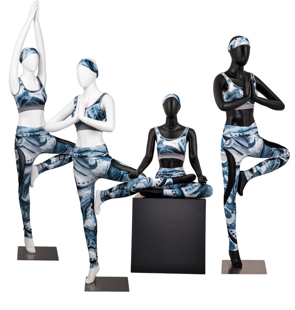 Wholesale Fiberglass full body sports female yoga mannequin for sale