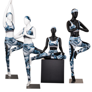 Wholesale Fiberglass full body sports female yoga mannequin for sale