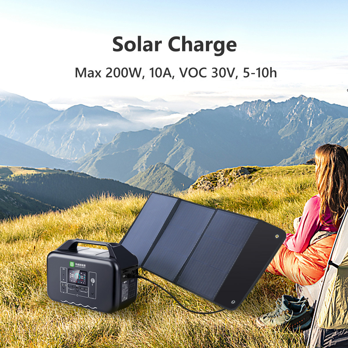 Portable Solar Power Station 2000W LiFePO4 Energy Storage system Portable Emergency Power Supply