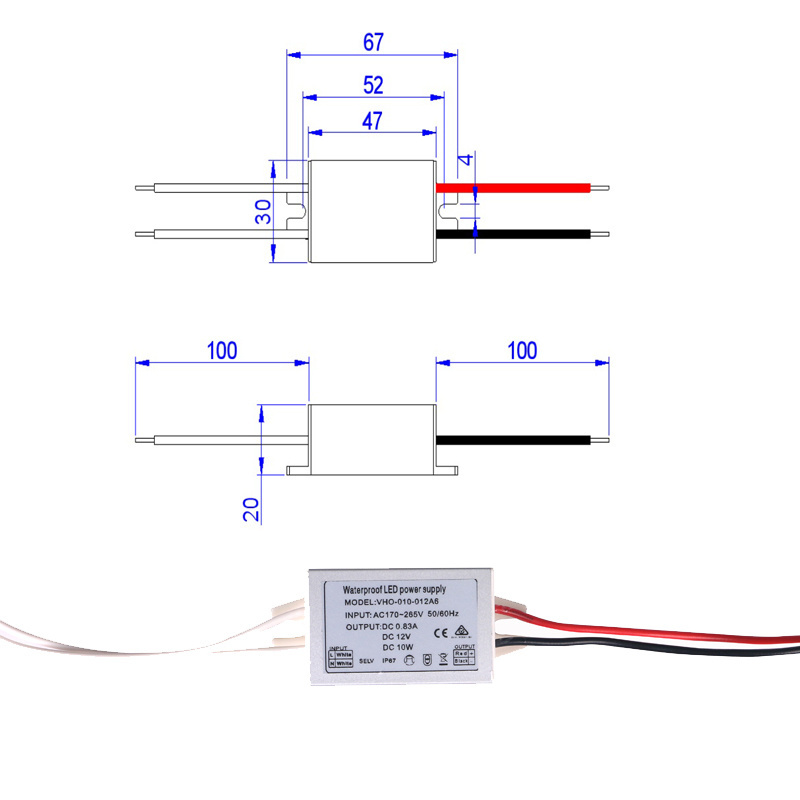 constant voltage 12v mini led driver ac to dc waterproof power supply 12 volt 1 amp 10w 12w small led driver thin ip67