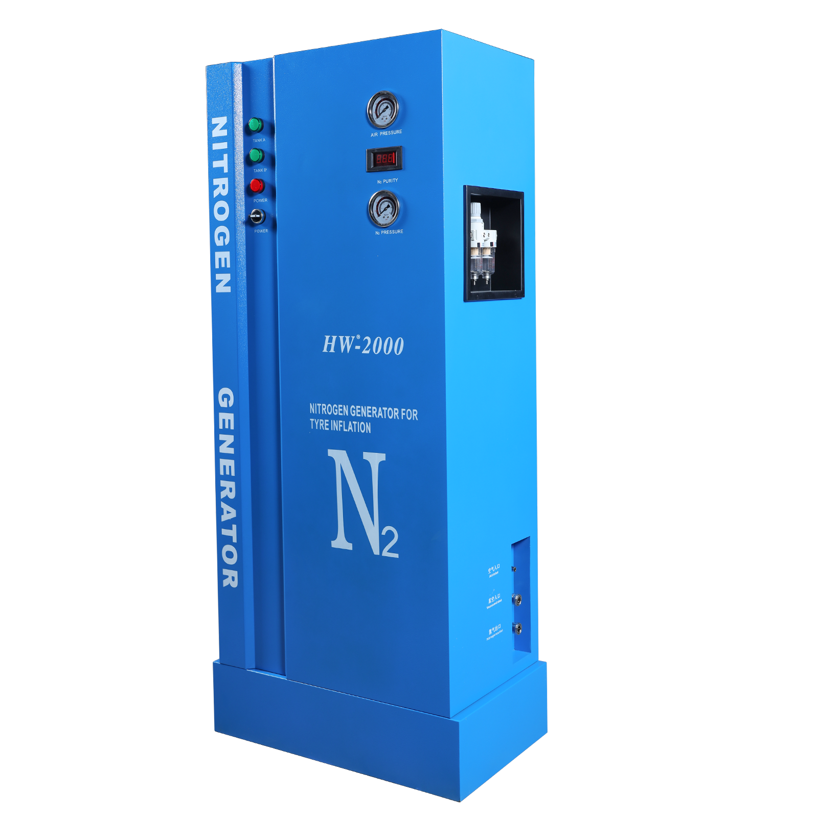 Semi-automatic New car tire nitrogen inflator machine 220V-240V Blue tyre generator inflator car