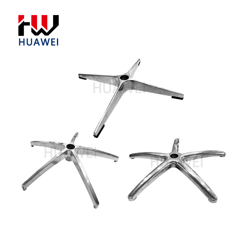 HUAWEI Chrome Metal Frame Movable 5 Star Leg Home Office Gaming Chair Parts Swivel Chair Base Parts