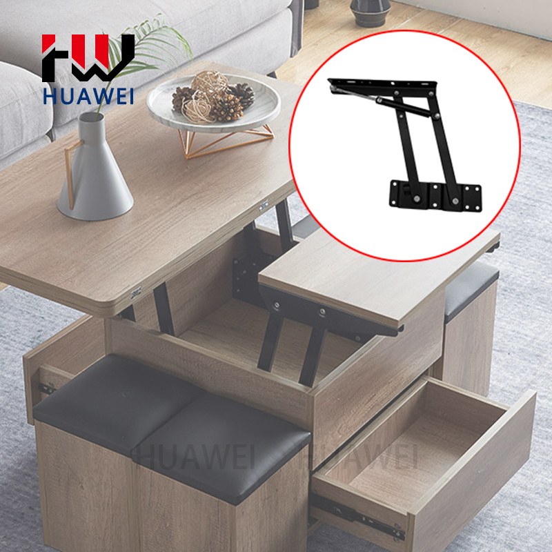 Adjustable Furniture Hardware Accessories Foldable Flip Up Lift Mechanism Top Coffee Table Extending Hinge Mechanisms for Spring