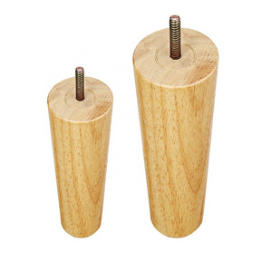 Supplier Replacement Wood Leg Sofa Feet Furniture Accessories Foot Wooden Conic Legs for TV Base Cabinet Table and Bed