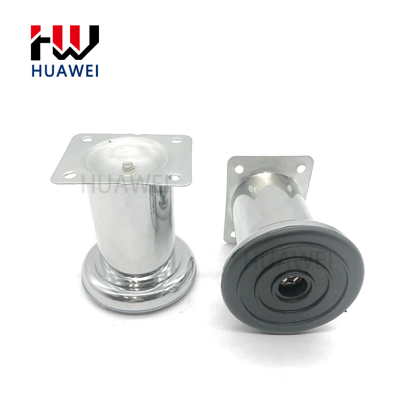 HUAWEI Hardware Accessories ABS Anti-Slip Straight Table Feet Round Tube Pipe Chrome Bed Sofa Feet Metal Cabinet Furniture Legs