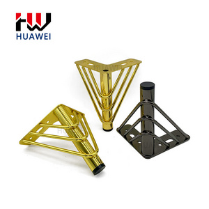 Luxury Metal Iron Triangle Bed Legs Chair Foot Cabinet Feet Sofa Leg for Living Room Furniture Parts Hardware Accessories