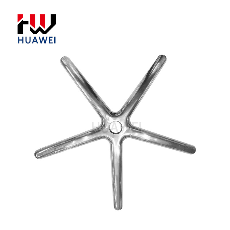 HUAWEI Chrome Metal Frame Movable 5 Star Leg Home Office Gaming Chair Parts Swivel Chair Base Parts