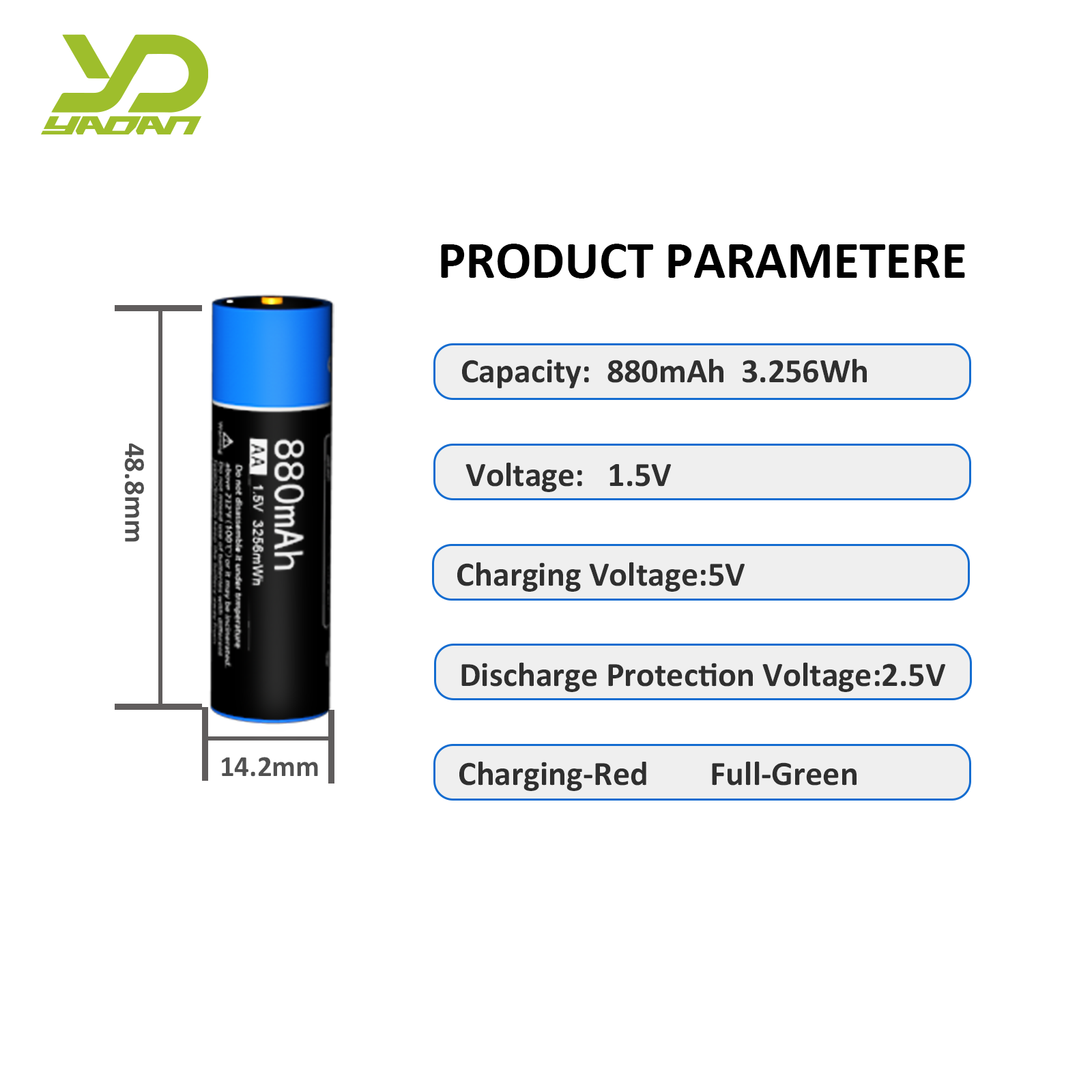 High Capacity 1.5V Flashlight Headlamp Thermometer Laser Rechargeable AA Battery Substitute For Disposable AA Battery