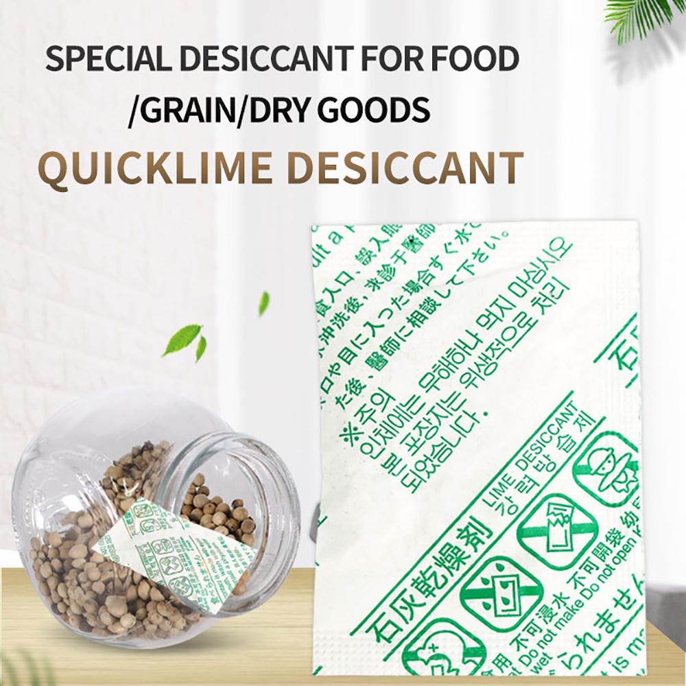 Custom logo quicklime calcium oxide food anti mold desiccant moisture absorber packet