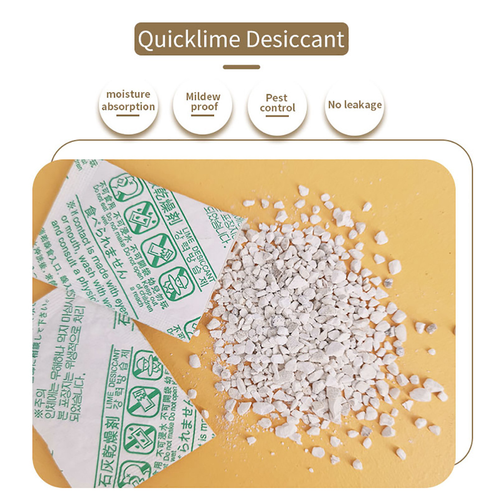 Custom logo quicklime calcium oxide food anti mold desiccant moisture absorber packet