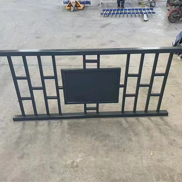 Low Maintenance Carbon Steel Wrought Iron Fence Waterproof Rail Fence for Security Driveway Gates Easily Assembled Steel Gate