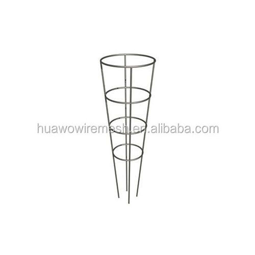 Simple galvanized tomato cage plant support